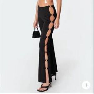 Edikted | Open Ring Flare Knit Pants